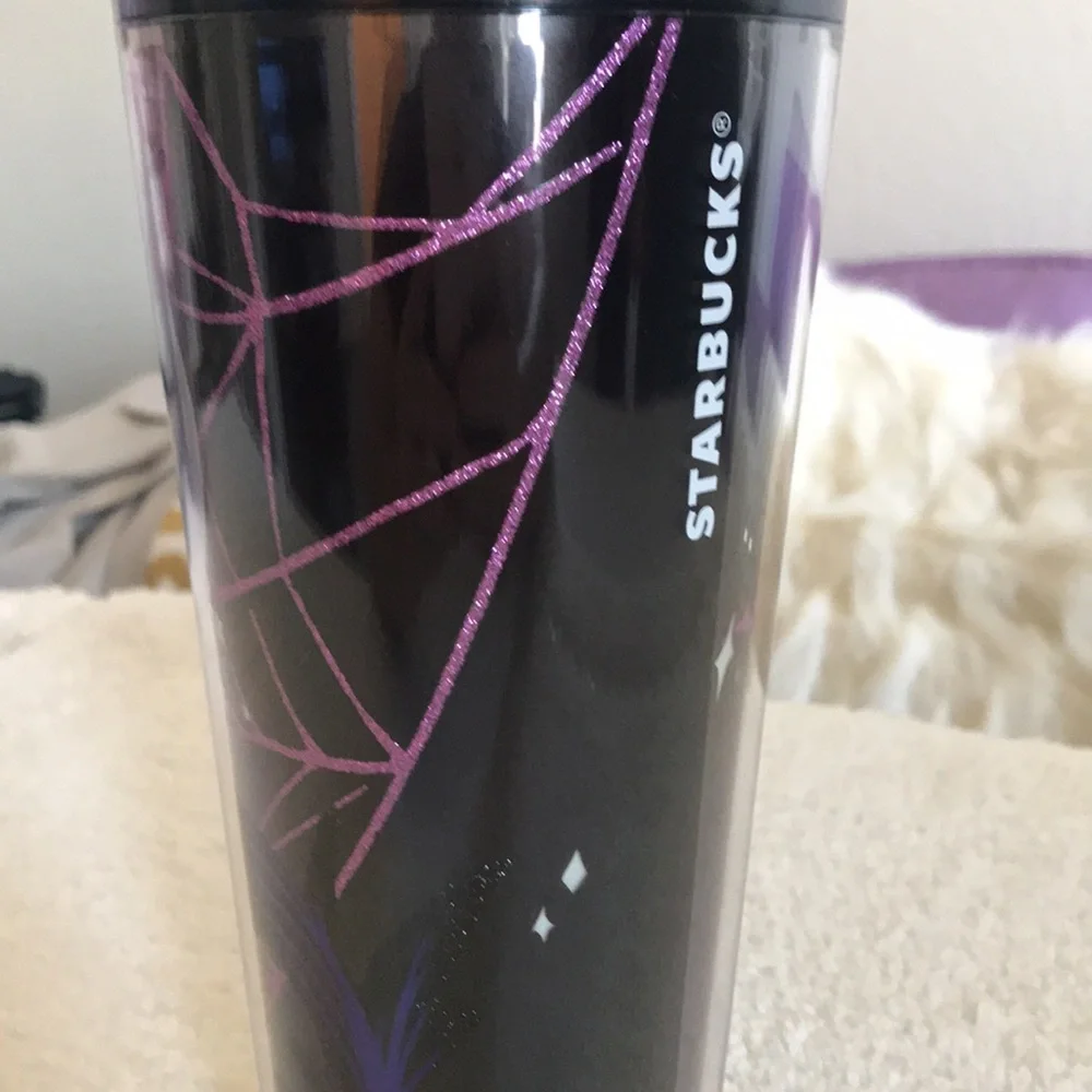 🐈‍⬛🐈‍⬛🐈‍⬛ Halloween Starbucks Black Sparkle Cat Tumbler